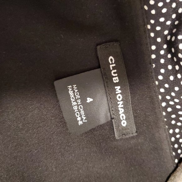 Club Monaco Black Polka Dot Wrap Dress - Picture 6 of 6